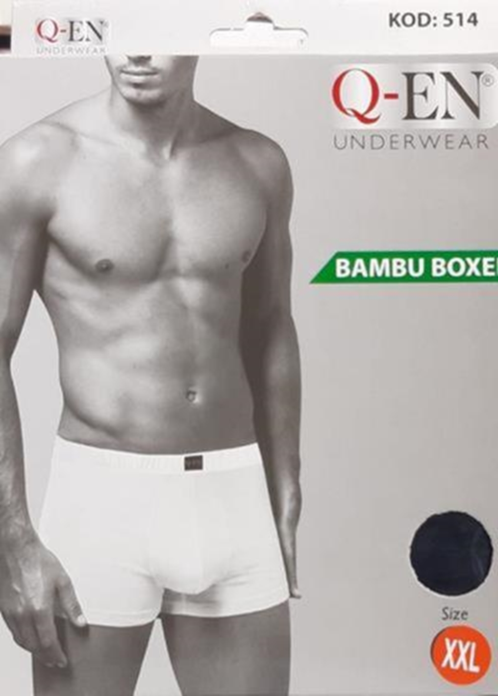 Q'En 514 Erkek Bambu Geçme Bel Boxer Resimi